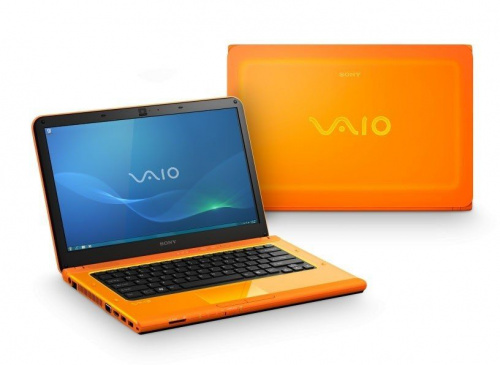Sony VAIO VPC-CA2S1R/D Оранжевый вид спереди